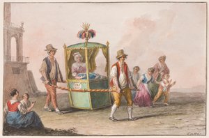 Une sage-femme avec un bébé en route pour l